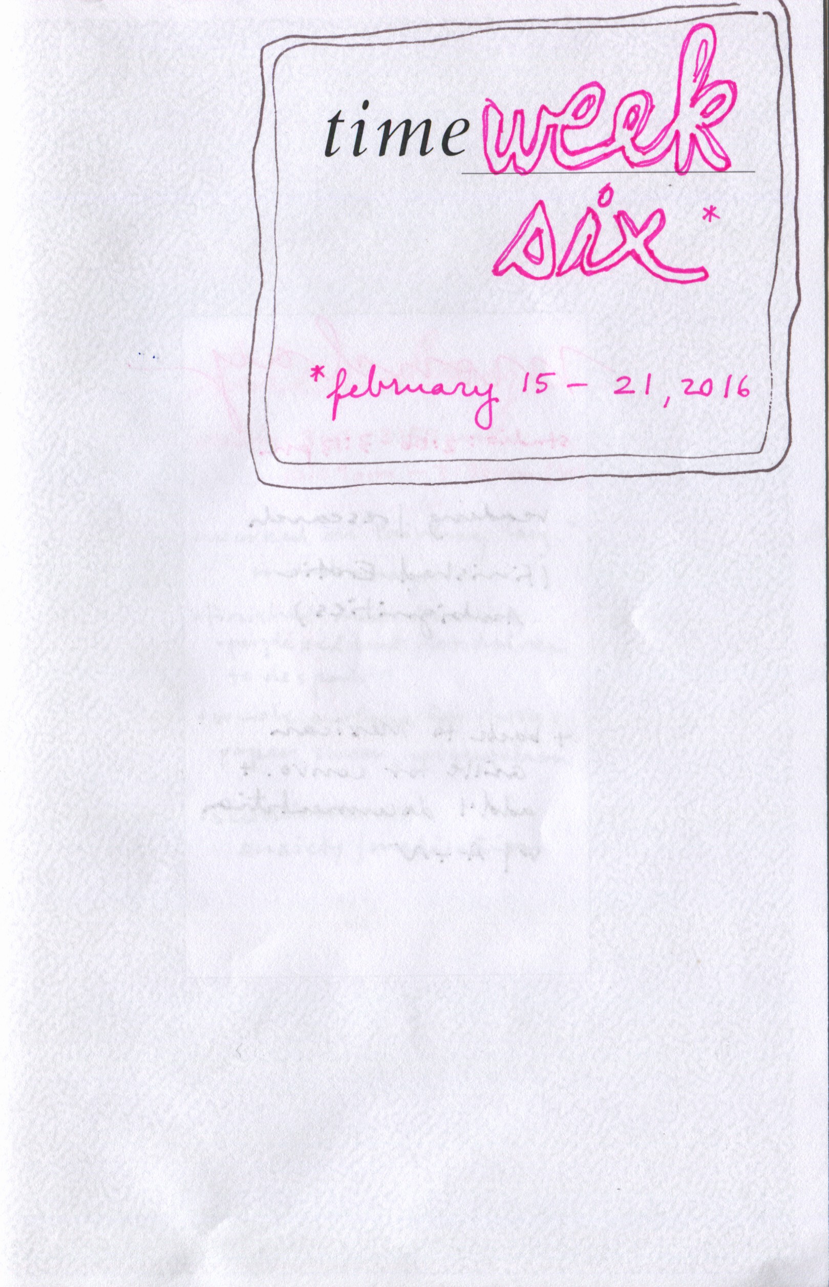 process project / week 6 | LTS